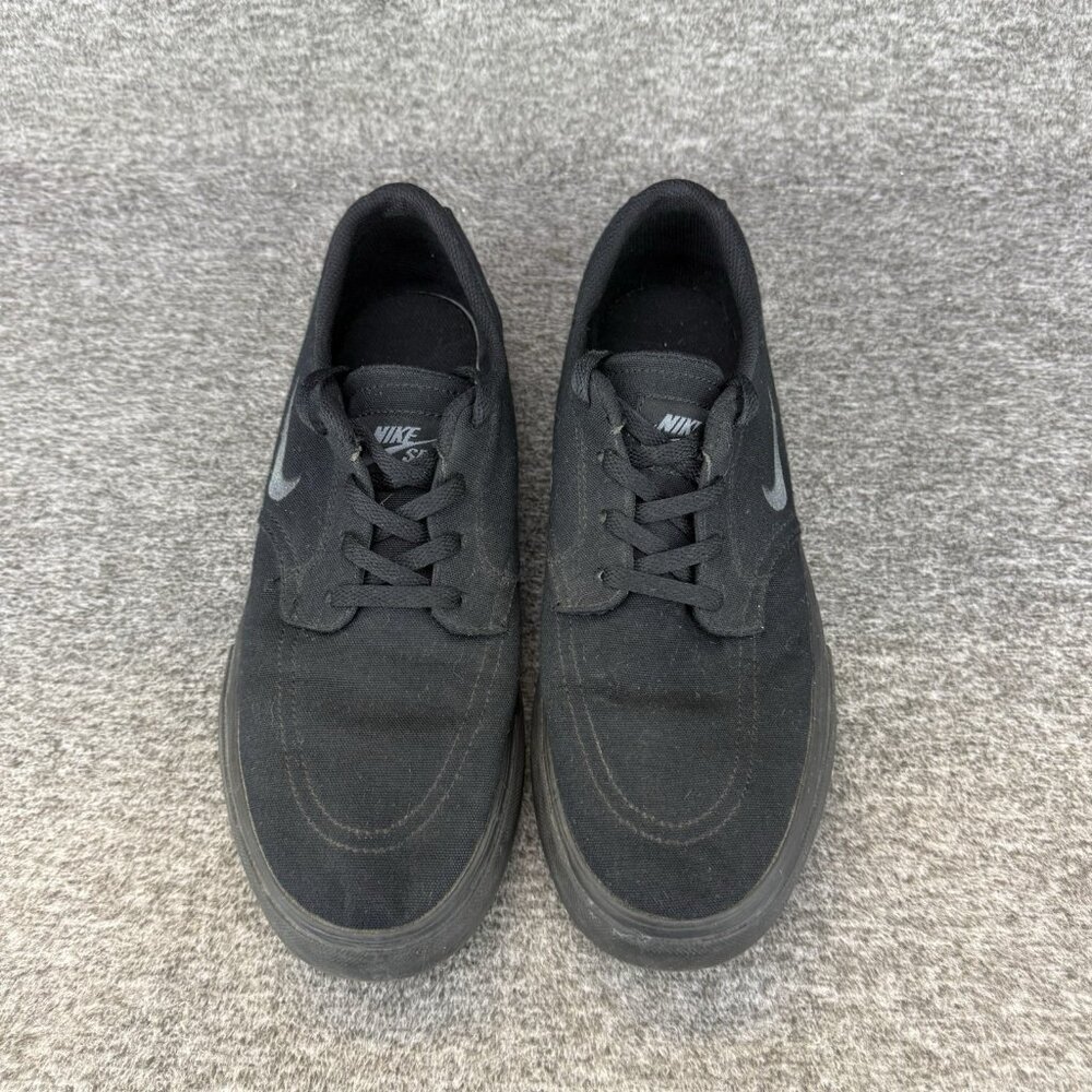 ✅Mens/Youth 7Y Nike SB Sneakers Black Canvas Skateboarding Shoes Low Unisex GS - Picture 6 of 10